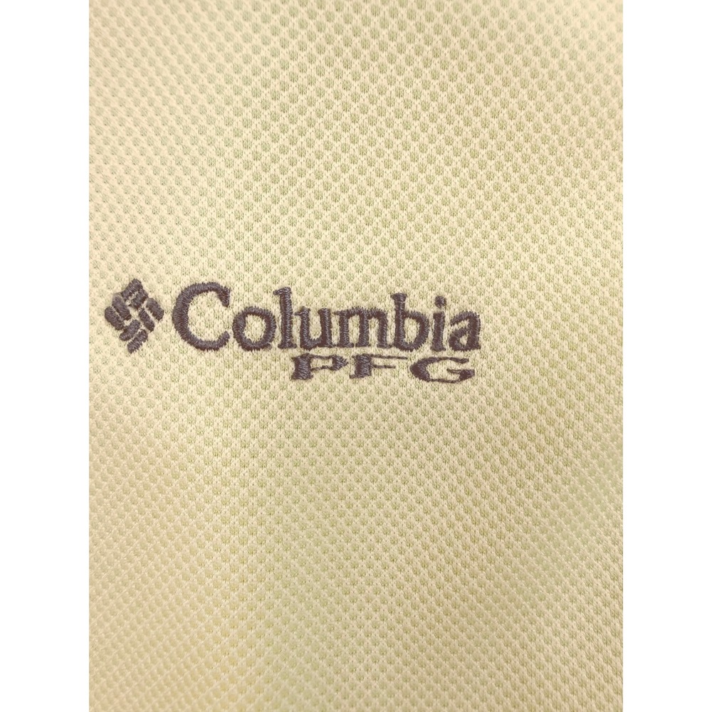 Columbia PFG Mens XL Yellow Omni-Shade Performance Fishing Polo Shirt - Picture 3 of 11